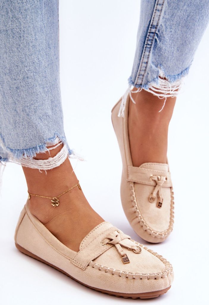 Klassische Wildleder-Loafer Beige Good Time 37 Produktbild 8