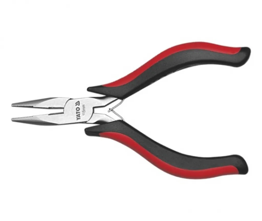 Mini Pinza di Precisione 115mm Becchi Lunghi Diritti in Acciaio CRV