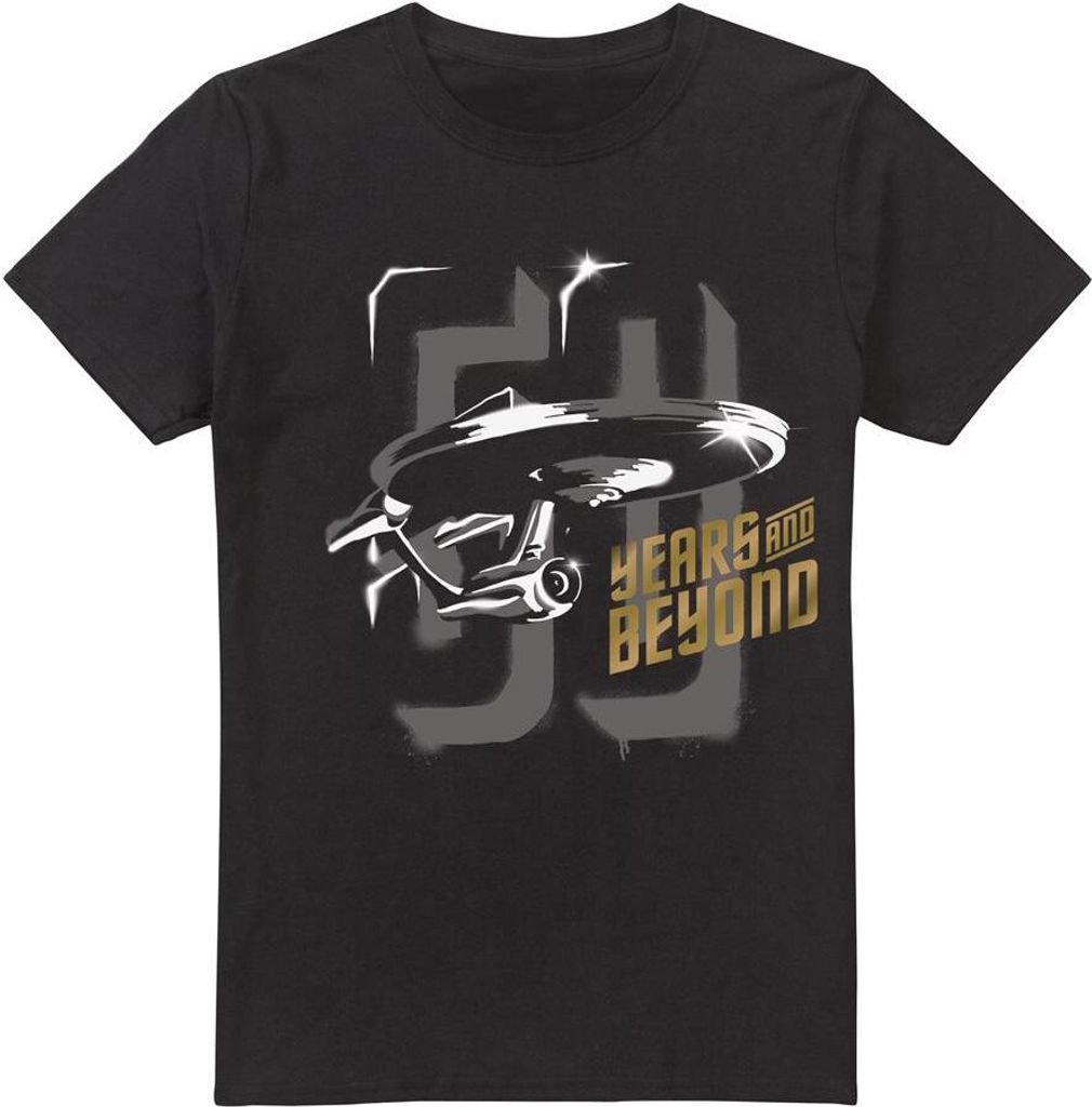 Star Trek Beyond - "50 Years & Beyond" T-Shirt für Herren TV13761 (XXL) (Schwarz)