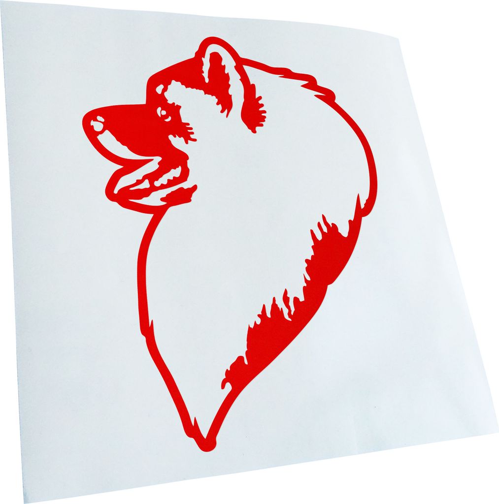 Kiwistar - Autoaufkleber - Keeshond Hund - Neongelb - 13x10cm - Aufkleber für Auto, Laptop, Fahrrad, LKW, Motorrad mehrfarbig JDM Decal Racing