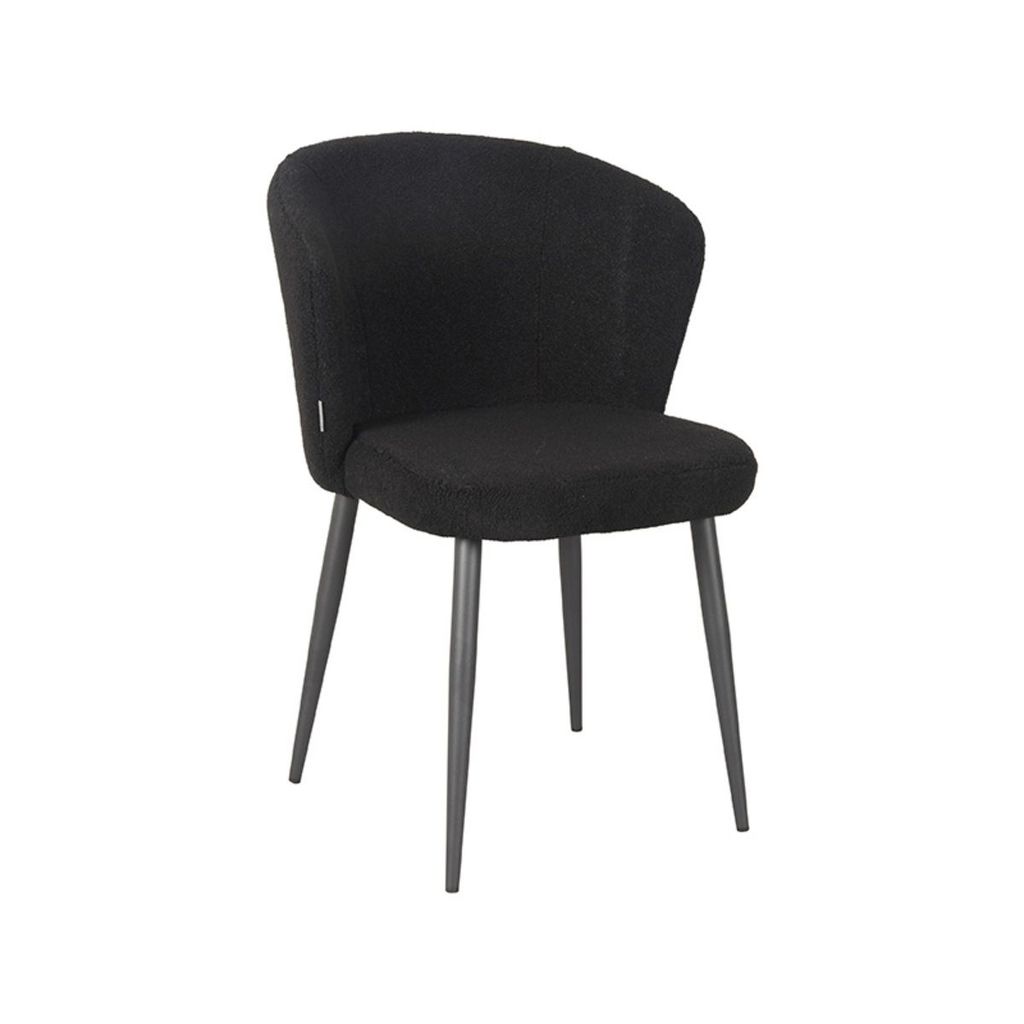 LABEL51- Esszimmerstuhl Whirl 58x60x85 cm - Schwarzer Teddy