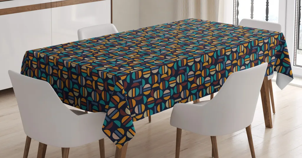 Tovaglia Design ABAKUHAUS 140x200 Geometria Retrò Multicolore