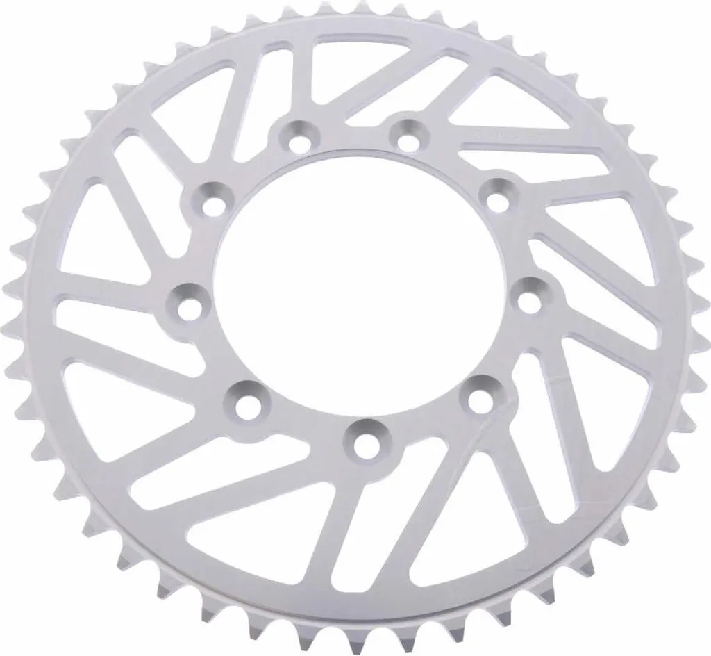 Couronne TM Racing 50 dents pas 520 anti-usure aluminium argent