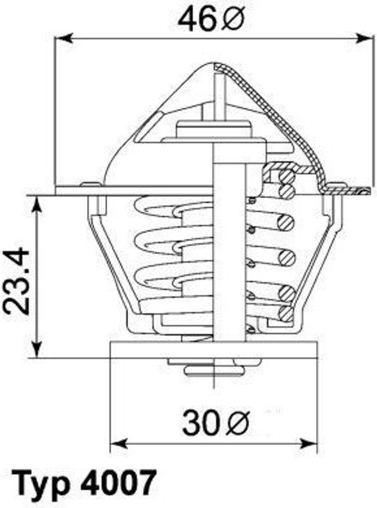 WAHLER Thermostat Kühlmittel 80°C für DAIHATSU HIJET Kasten (S85) für LIGIER Ambra Schrägheck für PIAGGIO PORTER Pritsche/Fahrgestell