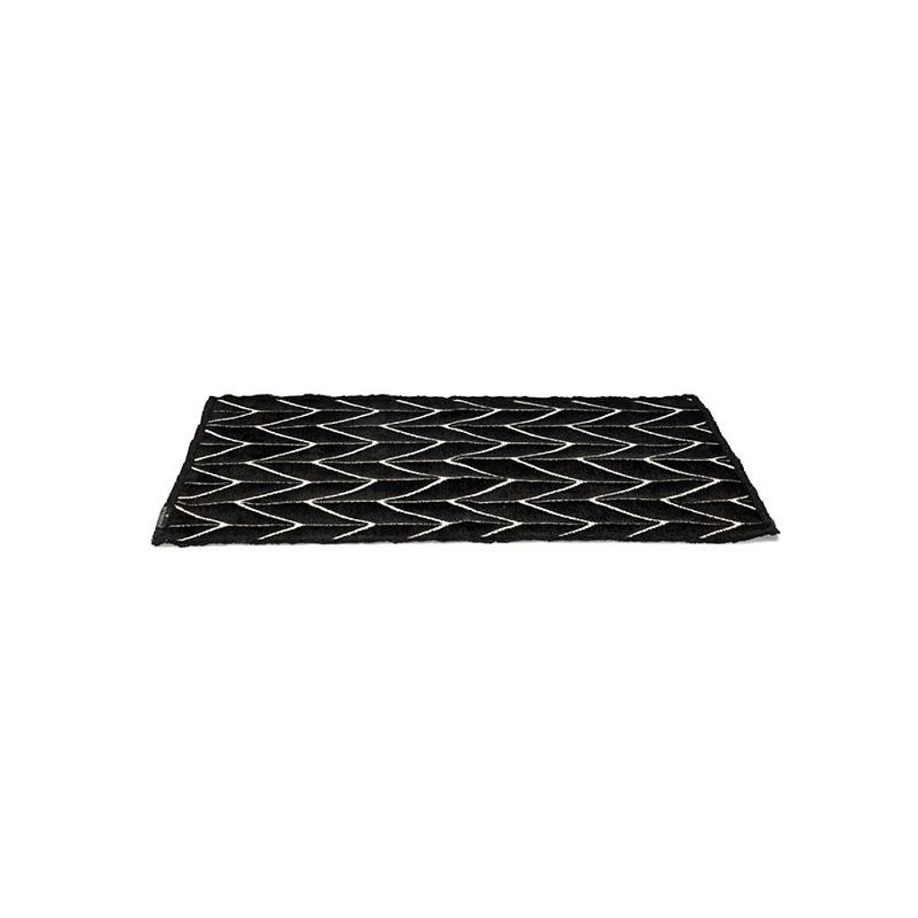 Dutchdeluxes – Handgefertigt – Gewebte Baumwolle – Tischset – 4er-Set – Schwarz & Weiß – Fischgrätmuster – Schwarz/Weiß
