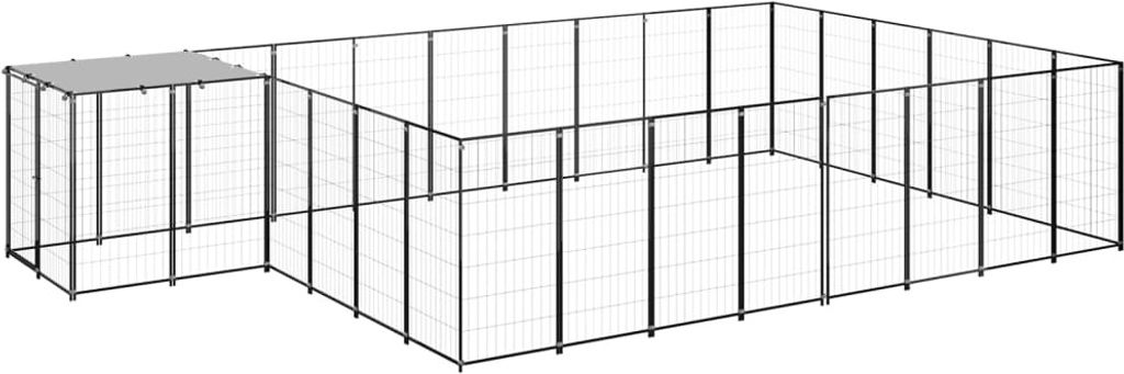 Hundezwinger Schwarz 15,73 m² Stahl
