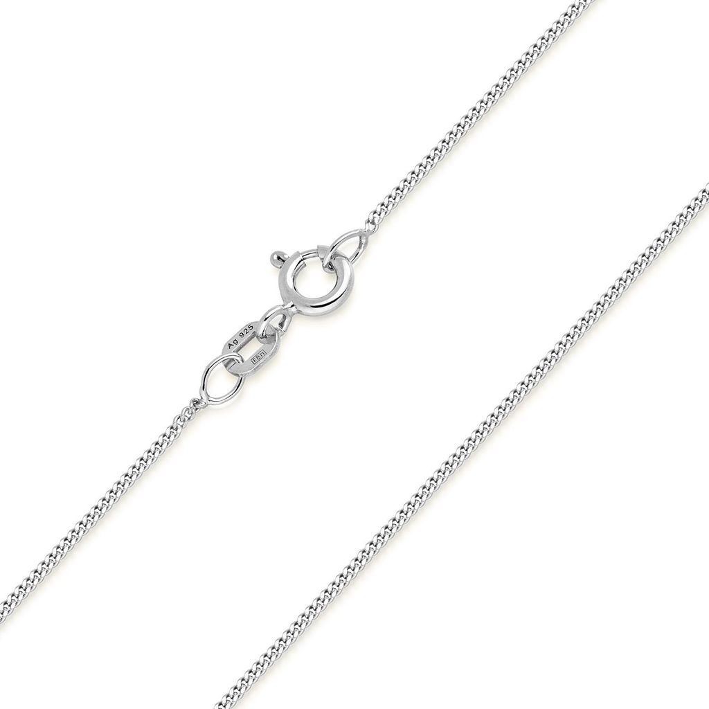 MATERIA Schmuck feine 925 Silber Panzerkette 1mm - Damen Produktbild 