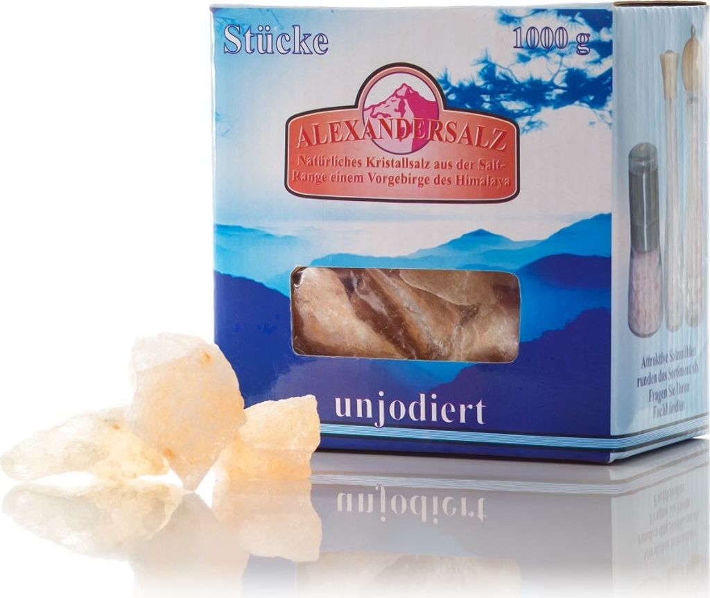 Alexandersalz Stücke natürliches Kristallsalz 1 Kg Produktbild 