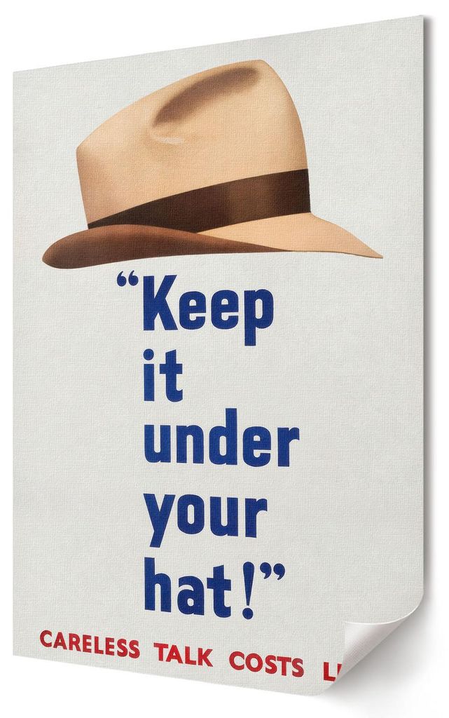 Behalte es für dich- Kunstdruck A1 (59x84 cm) - Retro, Klassisch- Wandbild für Wohnzimmer Schlafzimmer & Flur, Modernes Poster Wanddeko, Ungerahmt