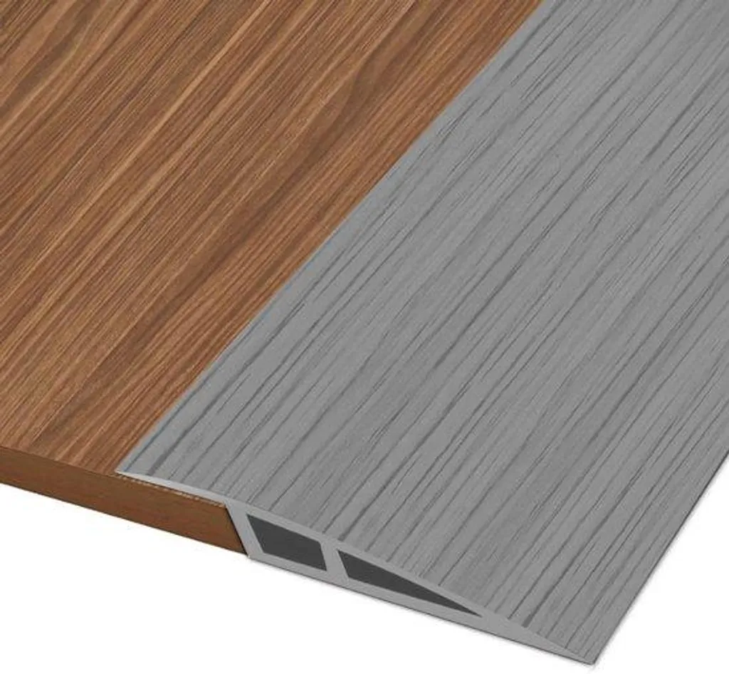 Bande de transition autocollante grise 1m pour parquet et sol stratifié
