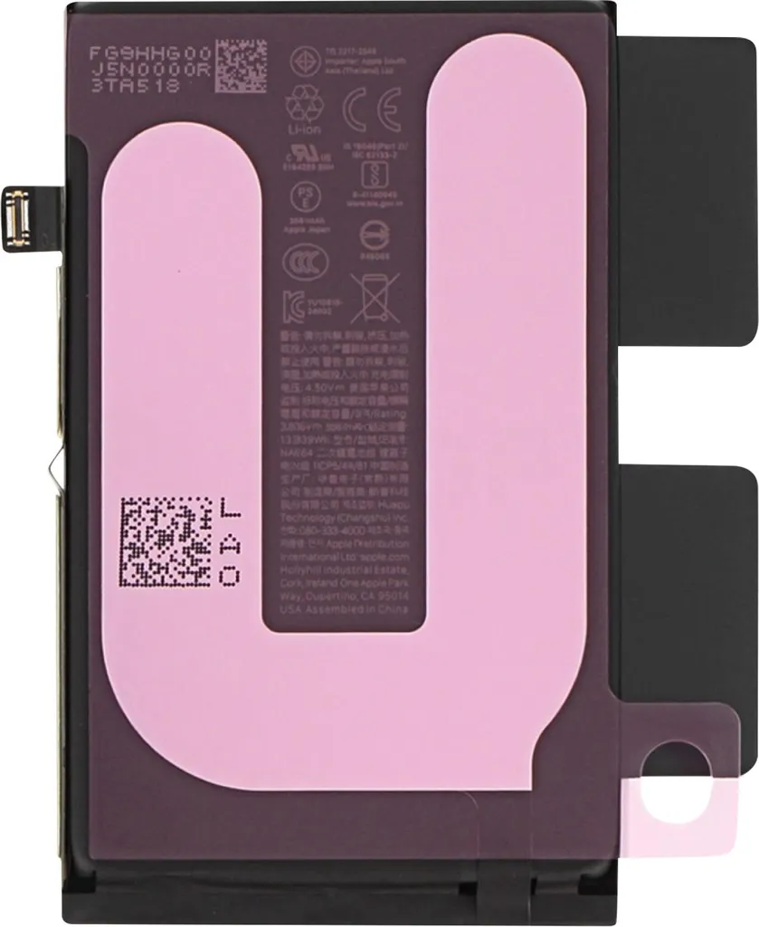 Batterie iPhone 16 Apple 3561 mAh haute capacité Li-ion authentique
