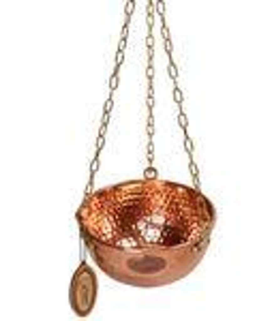 "CopperGarden®" 1 Liter Kupferschale | Mit Ketten und Griff Produktbild 
