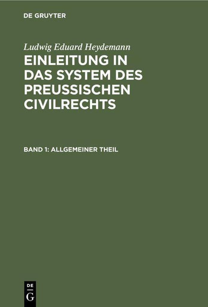 Allgemeiner Theil