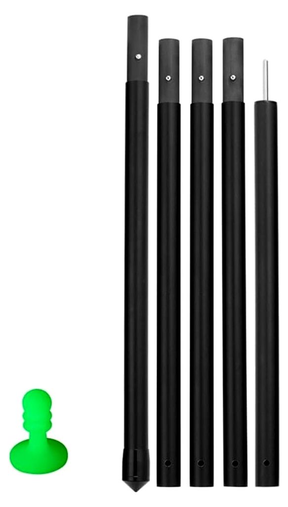 Karbonfaser-Planenstangen, verstellbare Baldachin-Stangen für Zeltplanen, mehrteiliges Design mit Tragetasche für Outdoor-Aktivitäten (2,1 m)