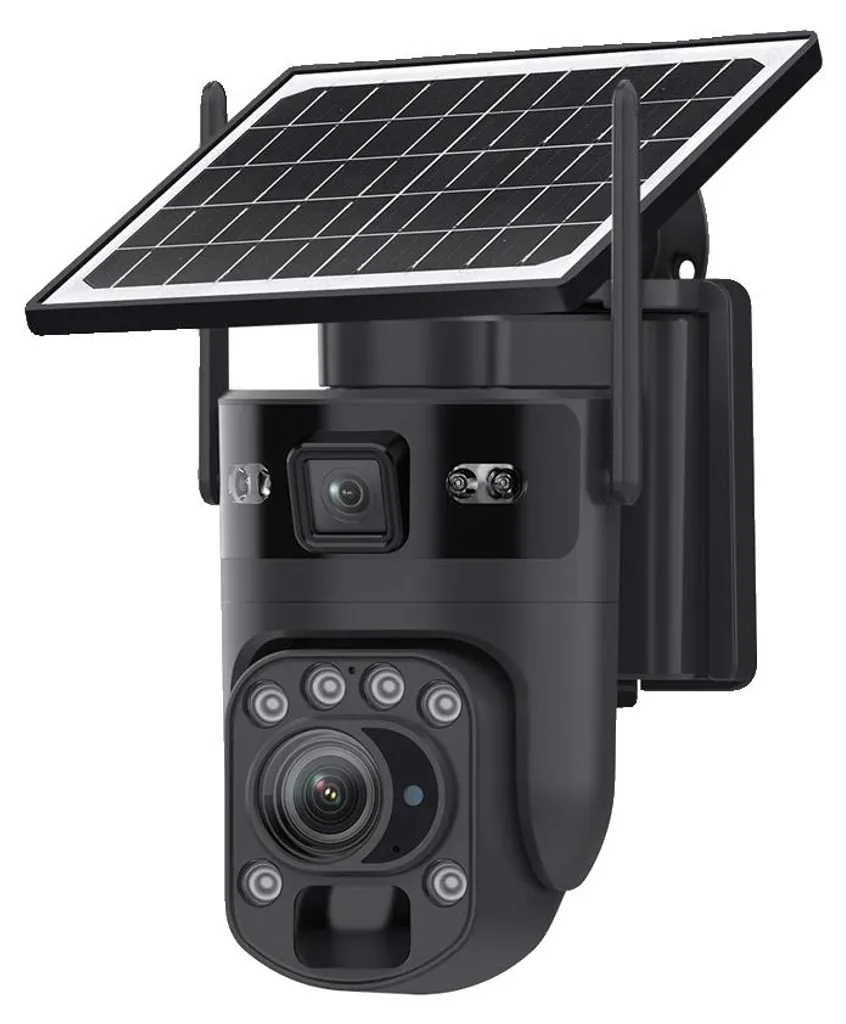 Caméra solaire 360° Zoom 20x, Vision Nocturne Couleur, Batterie 15000mAh