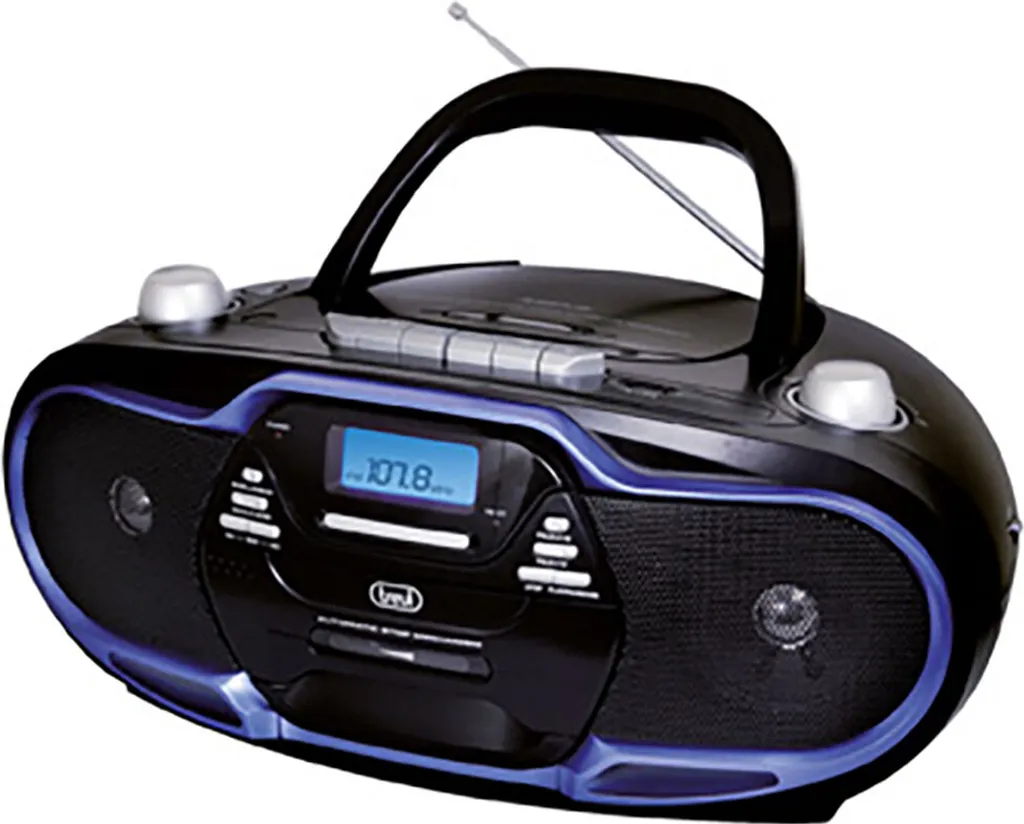 Trevi CMP 574USB/BLUE Boombox Lecteur CD MP3 avec Port USB Radio Bleue