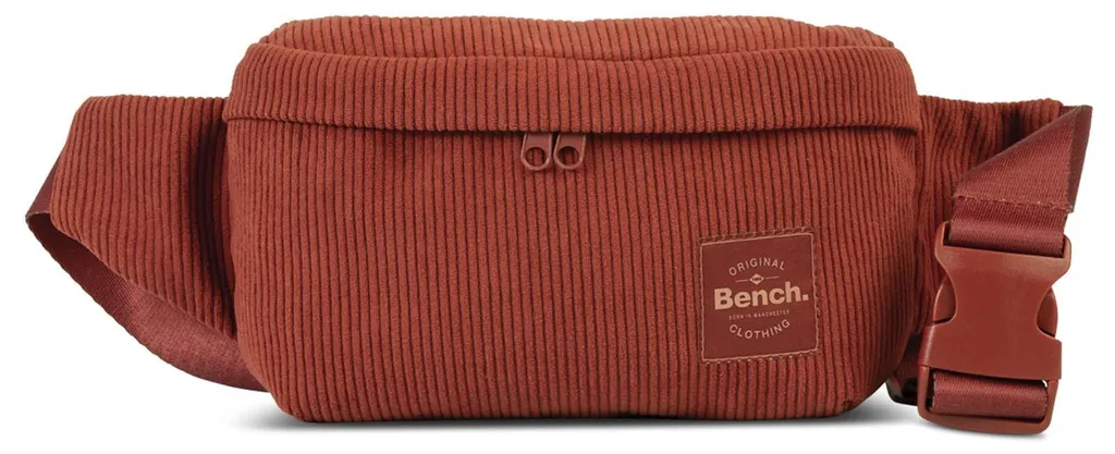 Petit Sac à Épaule Bench Cord Hip Bag en Velours Côtelé Rust Brown
