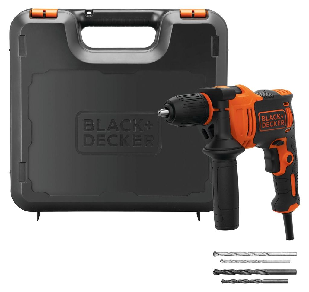 Perceuse à percussion filaire 710W 4 forets de perçage en Image du produit 