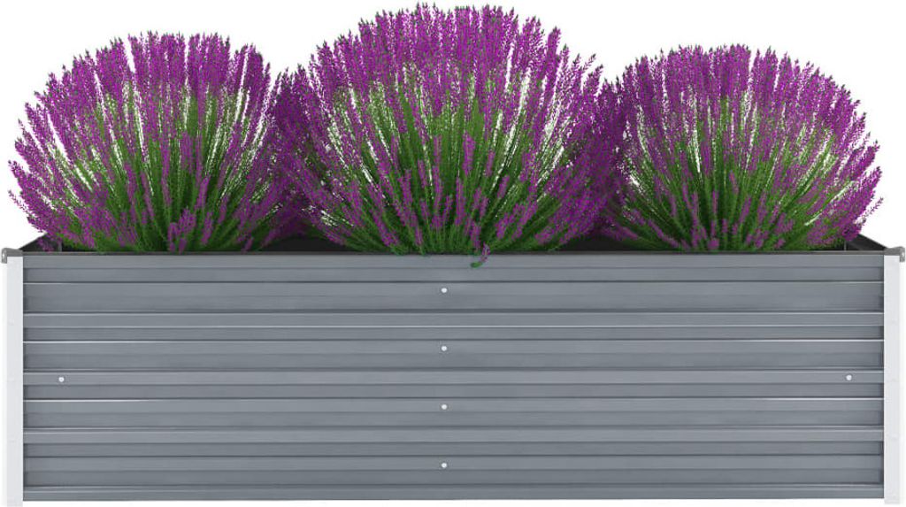 vidaXL Garten-Hochbeet Verzinkter Stahl 160x40x45 cm Grau Produktbild 12