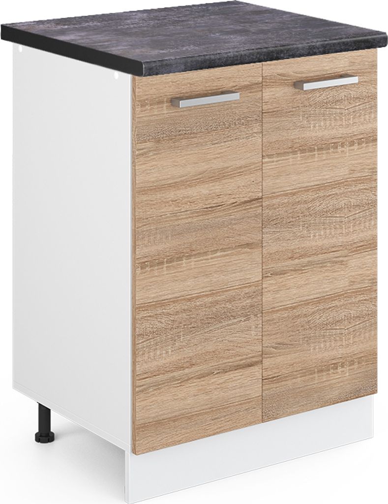 Küchenunterschrank Vicco R-Line Sonoma 60 cm , AP Anthrazit, Model 45536