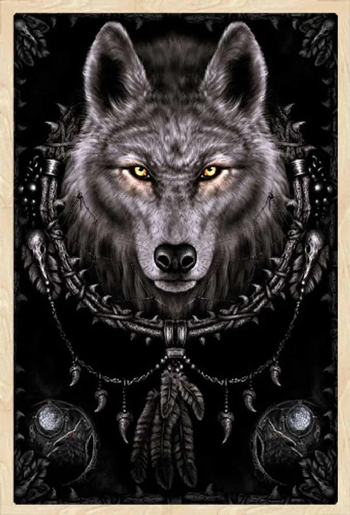 Offerta Set Poster Wolf Dreams Spiral + Cornice Shinsuke Faggio