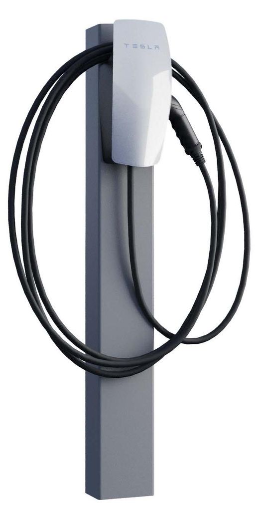 Tesla Wallbox Standfuß VoltStand mit Bodenanker Grau