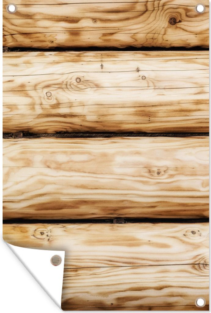 MuchoWow 80x120 cm Outdoor-Poster Gartendeko Sichtschutz Garten Poster für den Garten Landleben - Regale - Holz