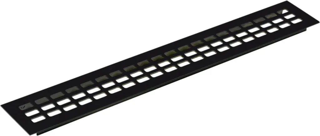 Grille d'aération pour réfrigérateur encastrable noire 800x60 mm alu