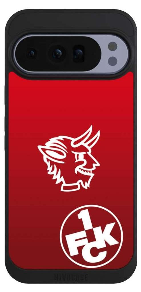 NIVOCASE Handyhülle für Google Pixel 10 Pro XL Hülle NIVOpure Case Schwarz 1. FC Kaiserslautern Offizielles Lizenzprodukt Teufel