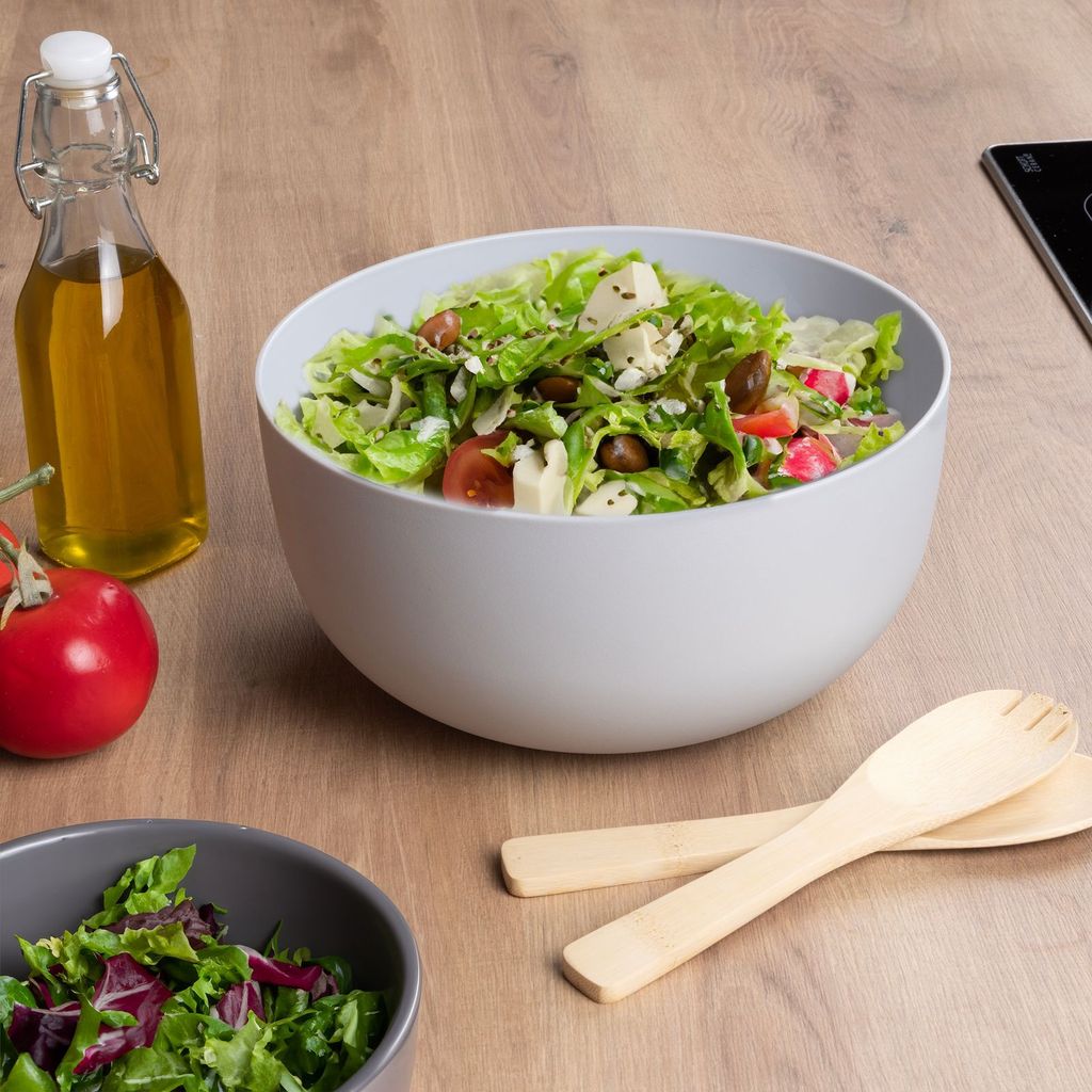 Große Salatschüssel mit Bambusdeckel und | Kaufland.de