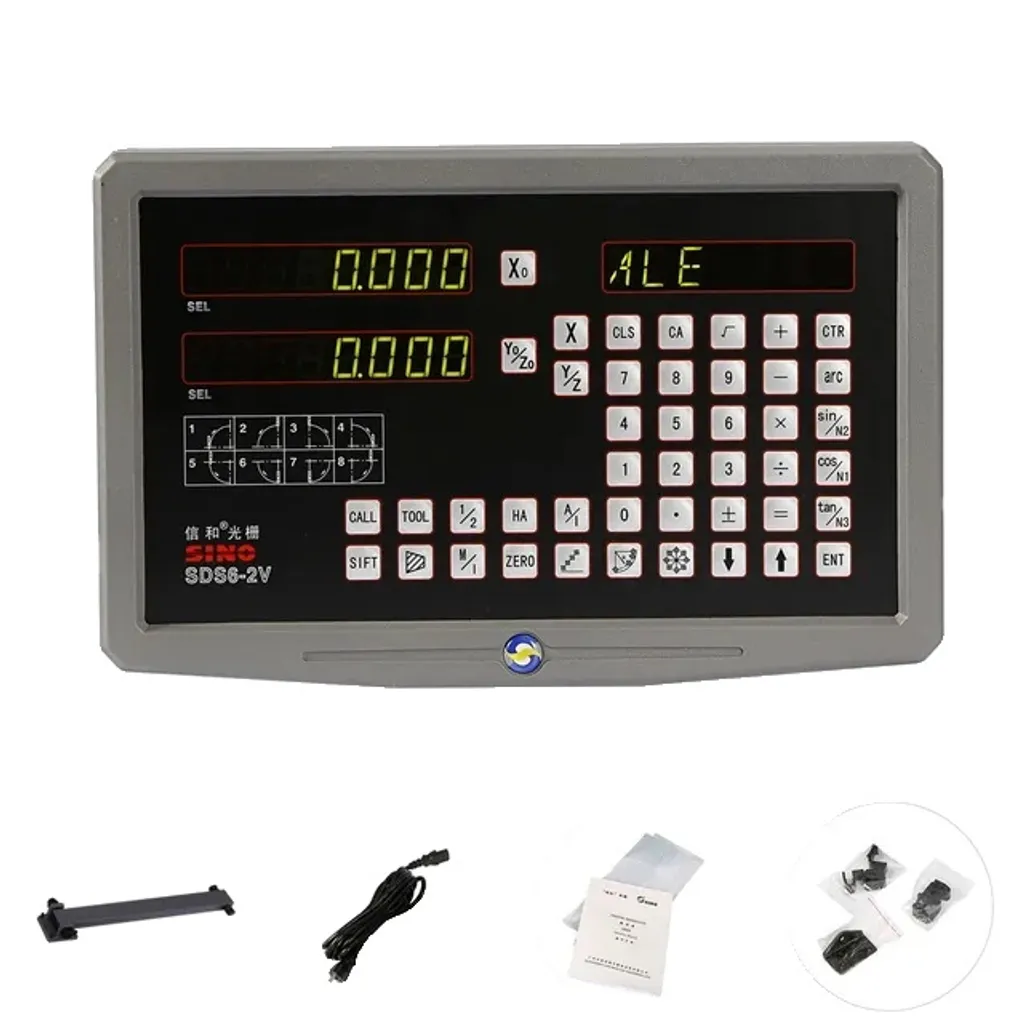 Console de Lecture Digitale SDS6-2V Robuste en Métal pour Tour 2 Axes