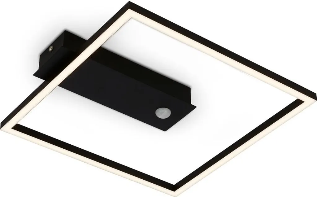 Luminaire de plafond LED 14W noir à détection automatique pour couloir