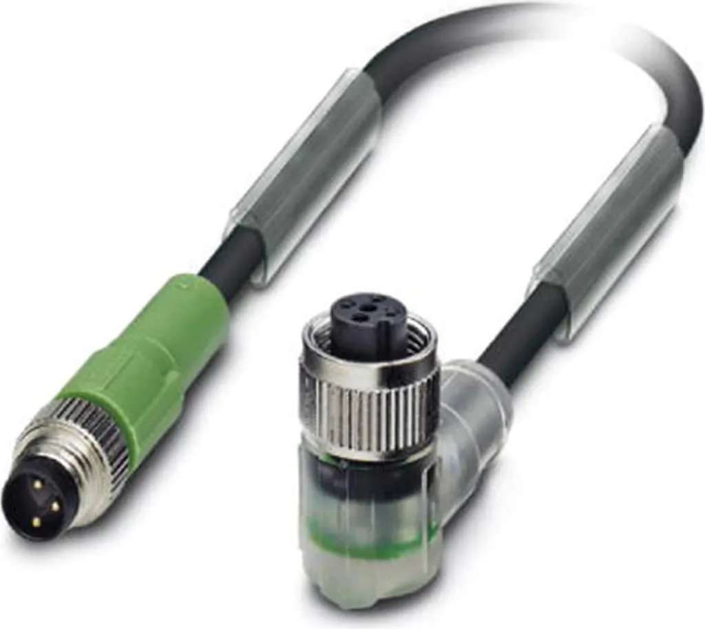 Cavo Phoenix Contact M8/M12 LED 3P Codifica A - 4A Industriale