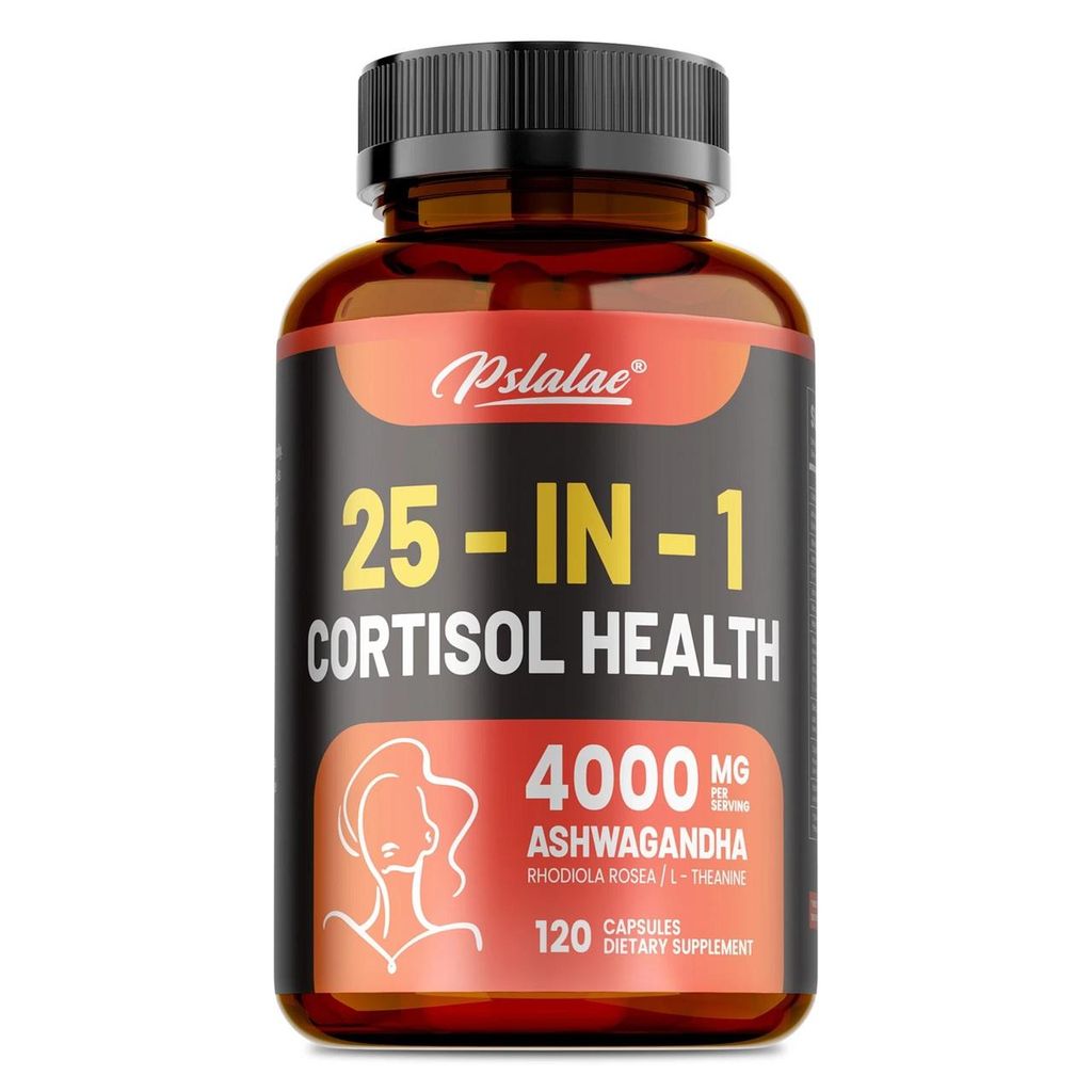 25-IN-1 Cortisol Health (120 Kapseln) Nahrungsergänzungsmittel, Kognitive Gesundheit, Stoffwechsel, Schlaf, Cortisolwerte, Stimmung, Stress