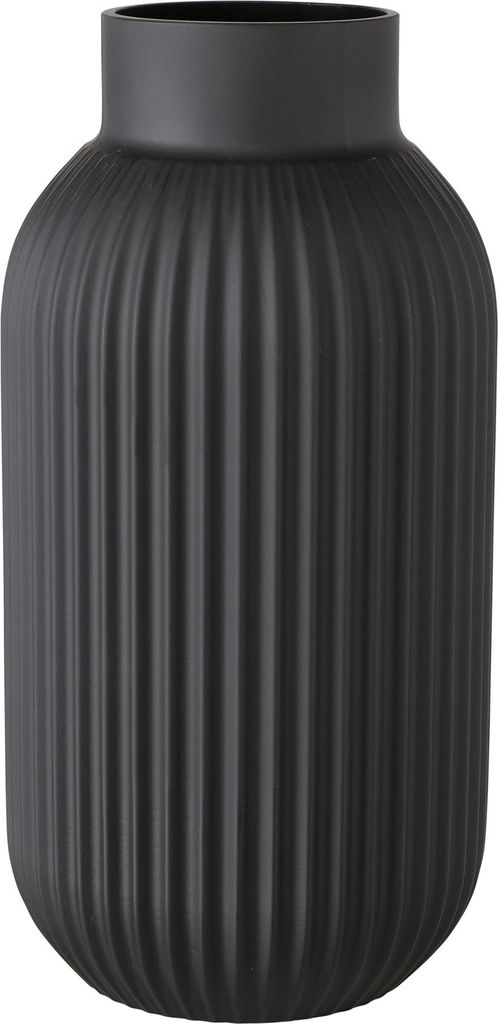 Boltze 2026912, Zylinderförmige Vase, Glas, Schwarz, Matt, Produktbild 