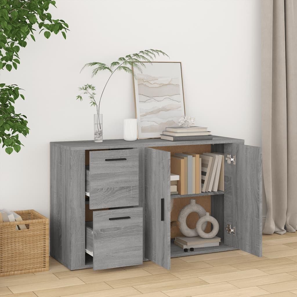 vidaXL Sideboard Grau Sonoma 100x33x59,5 cm Holzwerkstoff