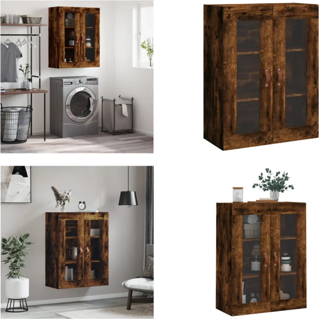 vidaXL Armadio a muro rovere fumé 69,5x34x90 cm - Armadio a muro - Armadio a muro - Armadio - Armadio portaoggetti
