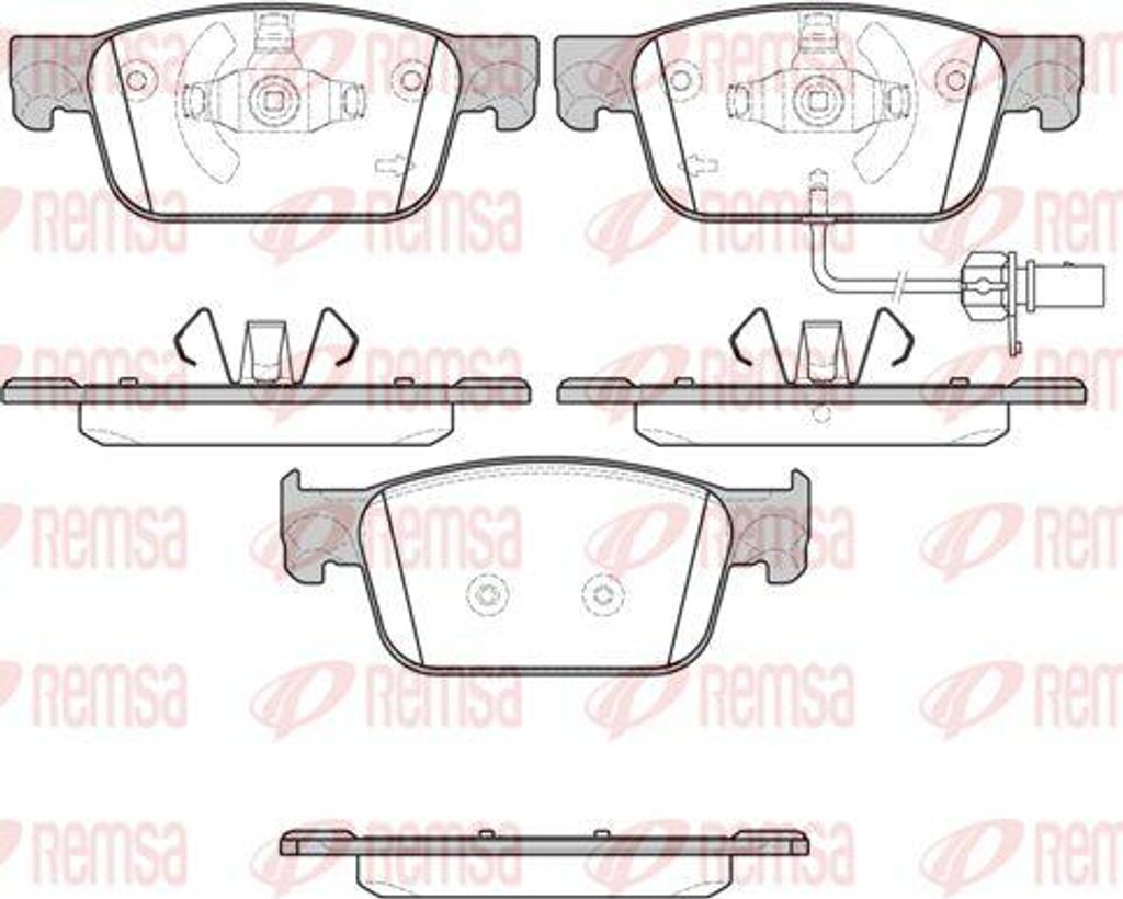 REMSA 1692.01 Bremsbelagsatz, Scheibenbremse OE 8W0698151Q kompatibel mit A4 8W, A5 F5