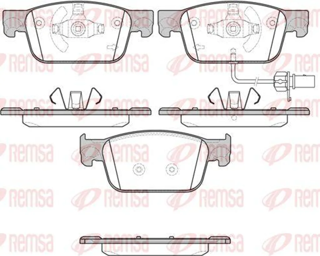 Plaquettes Frein REMSA 1692.01 Fin des Bruits et Vibrations Audi A4
