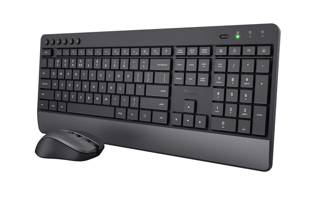 Trust Tastatur Maus Set Kabellos QWERTY Layout Italienisches Design
