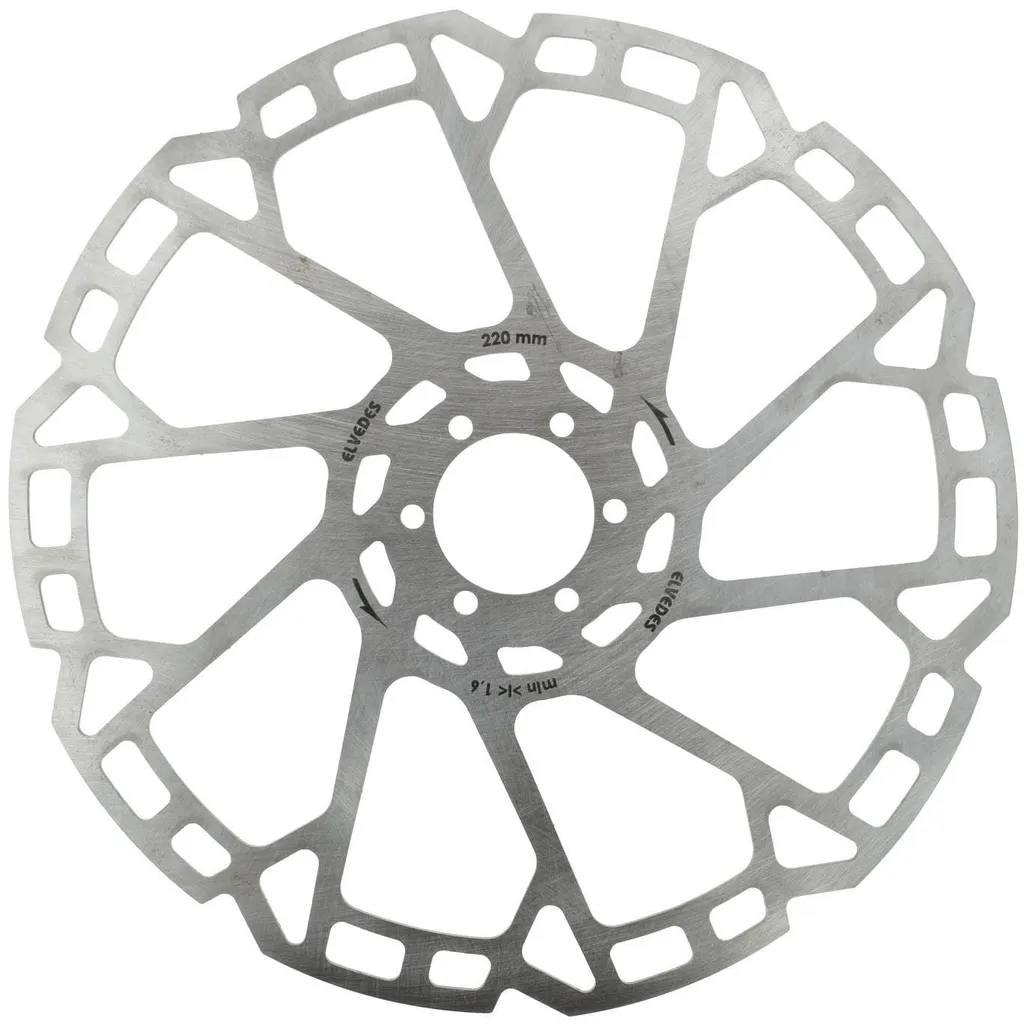 Disque de Frein ELVEDES 6 Trous Ø220mm épaisseur 1,8 mm pour VTT