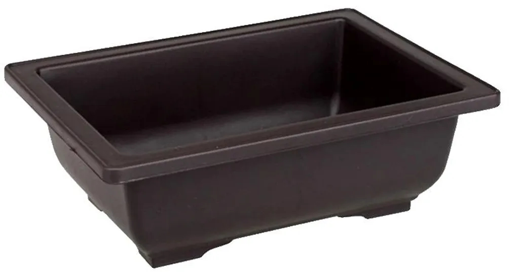 Pot d'entraînement bonsaï rectangle XL en plastique léger noir modèle G