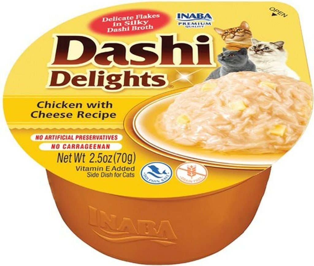 INABA Dashi Delights Chicken with cheese in broth - Katze behandeln - 70g