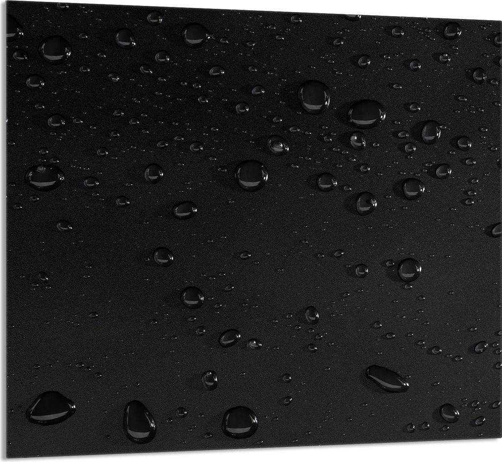 GLASPLATTE FÜR KÜCHE 65x60 Tropfen