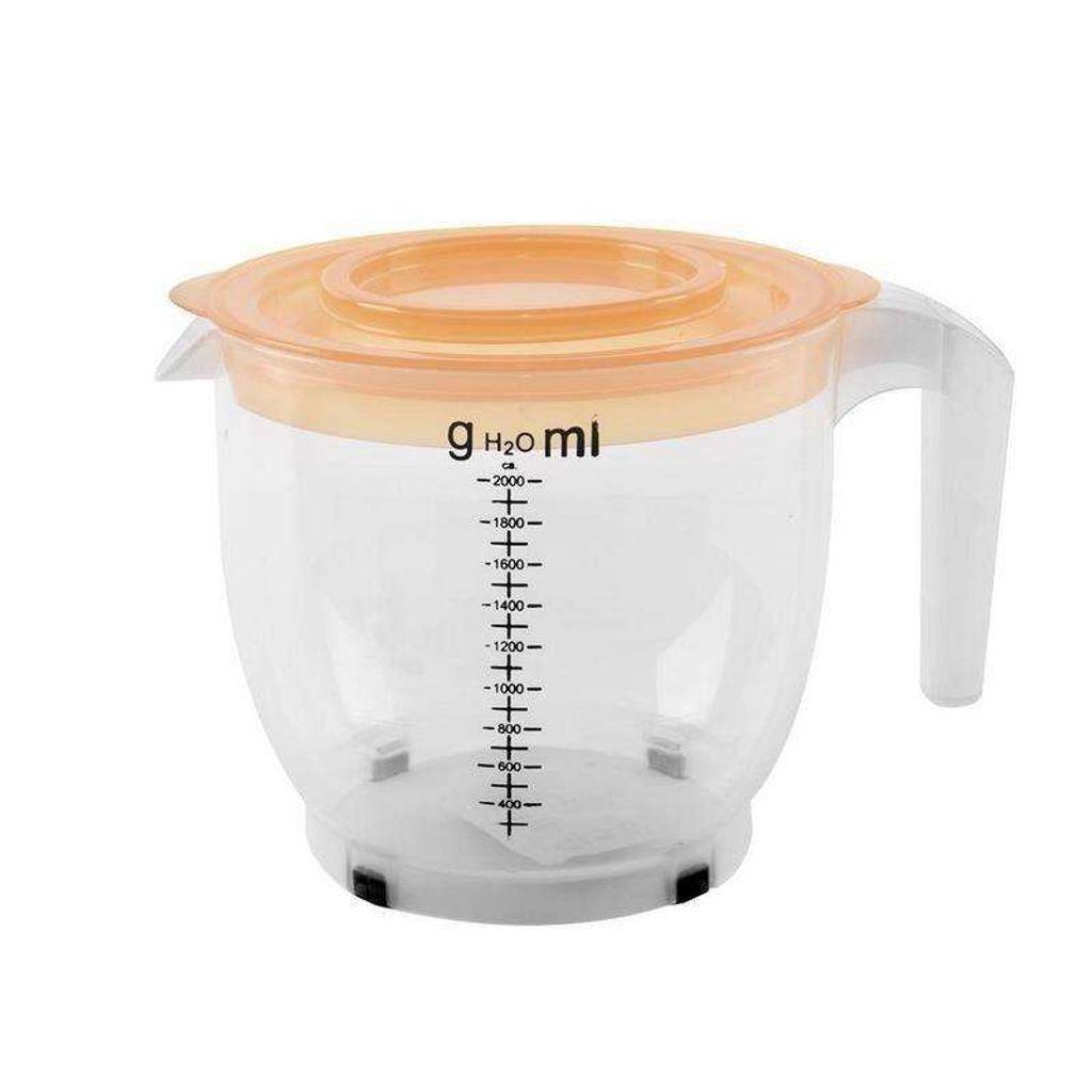 ORION Rührschüssel mit Spritzschutz Küchenschüssel mit Maßeinteilung 2l + Deckel