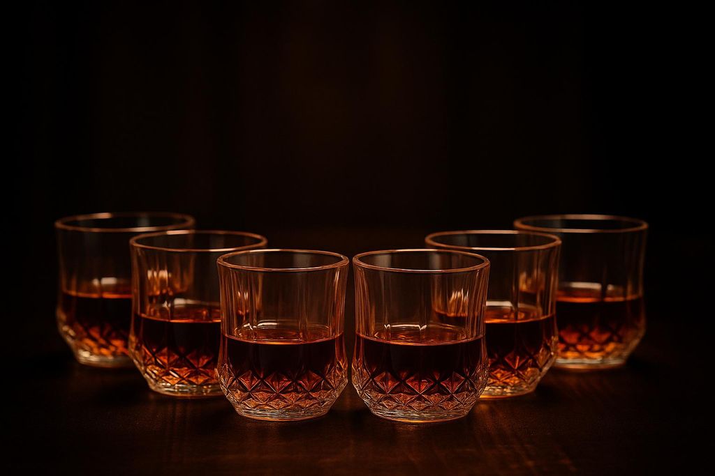 Ron Centenario Tumbler Glas – 6er Set | Hochwertige Whisky- & Rumgläser