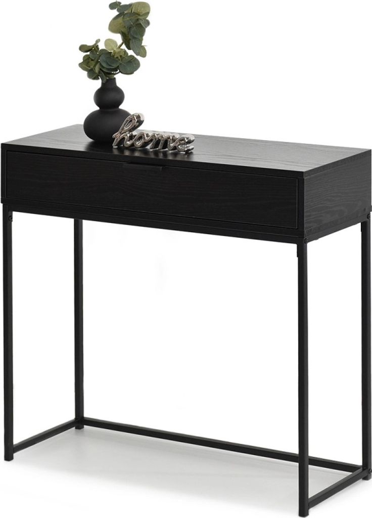 NIRAI Konsolentisch mit Schublade - schwarz