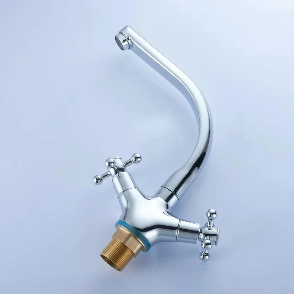 Rubinetto Classico per Lavabo Argento - Design Retrò per Famiglie