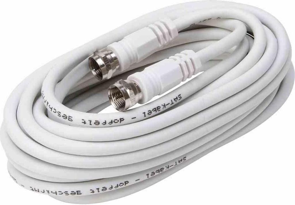 KOPP SB Sat-Anschlusskabel 5m ws, dopp. abgeschirmt