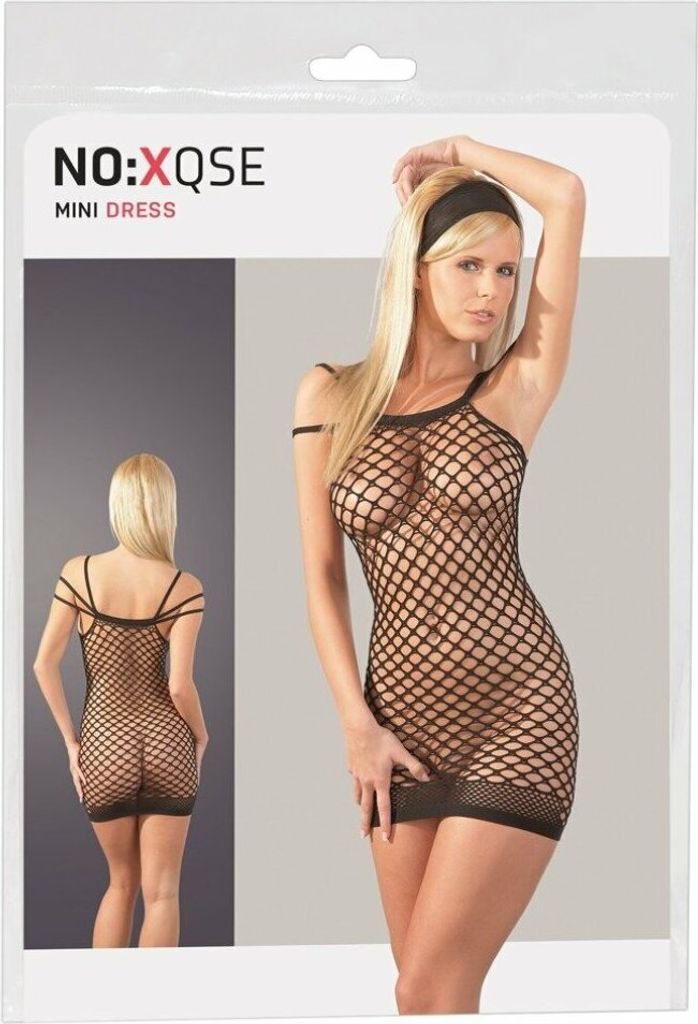 Netzkleid mit 3 Trägern, Größe S-L, Verführerisch